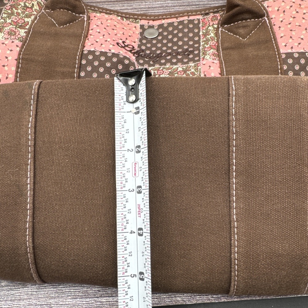 Rare Y2K Life is Good Patchwork Shoulder Tote Floral Polka Dots Coconut Girl - Picture 7 of 10